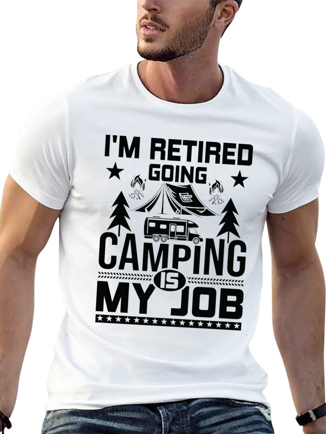 Retired Camping Job T-Shirt