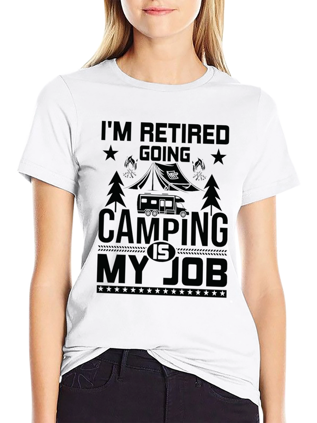 Retired Camping Job T-Shirt