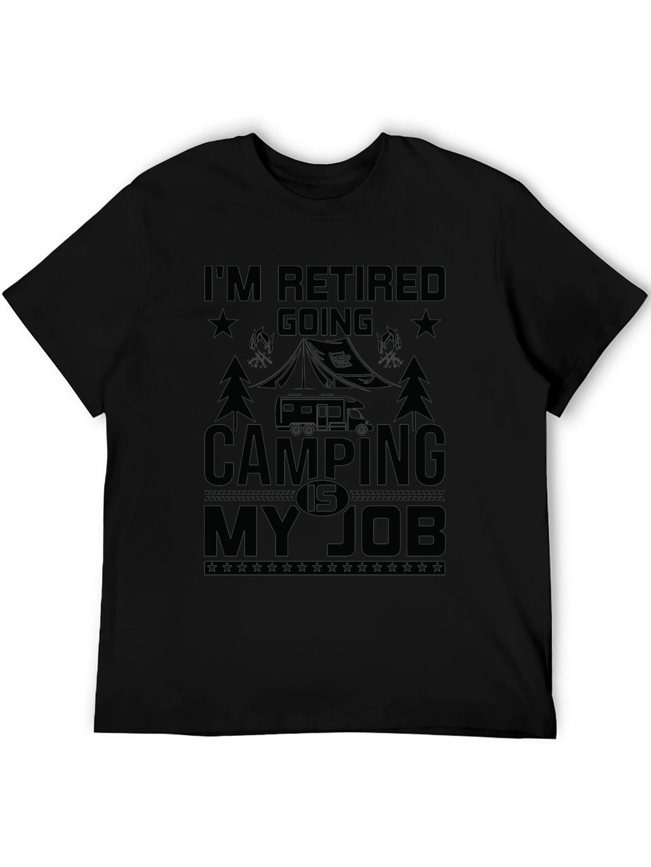 Retired Camping Job T-Shirt