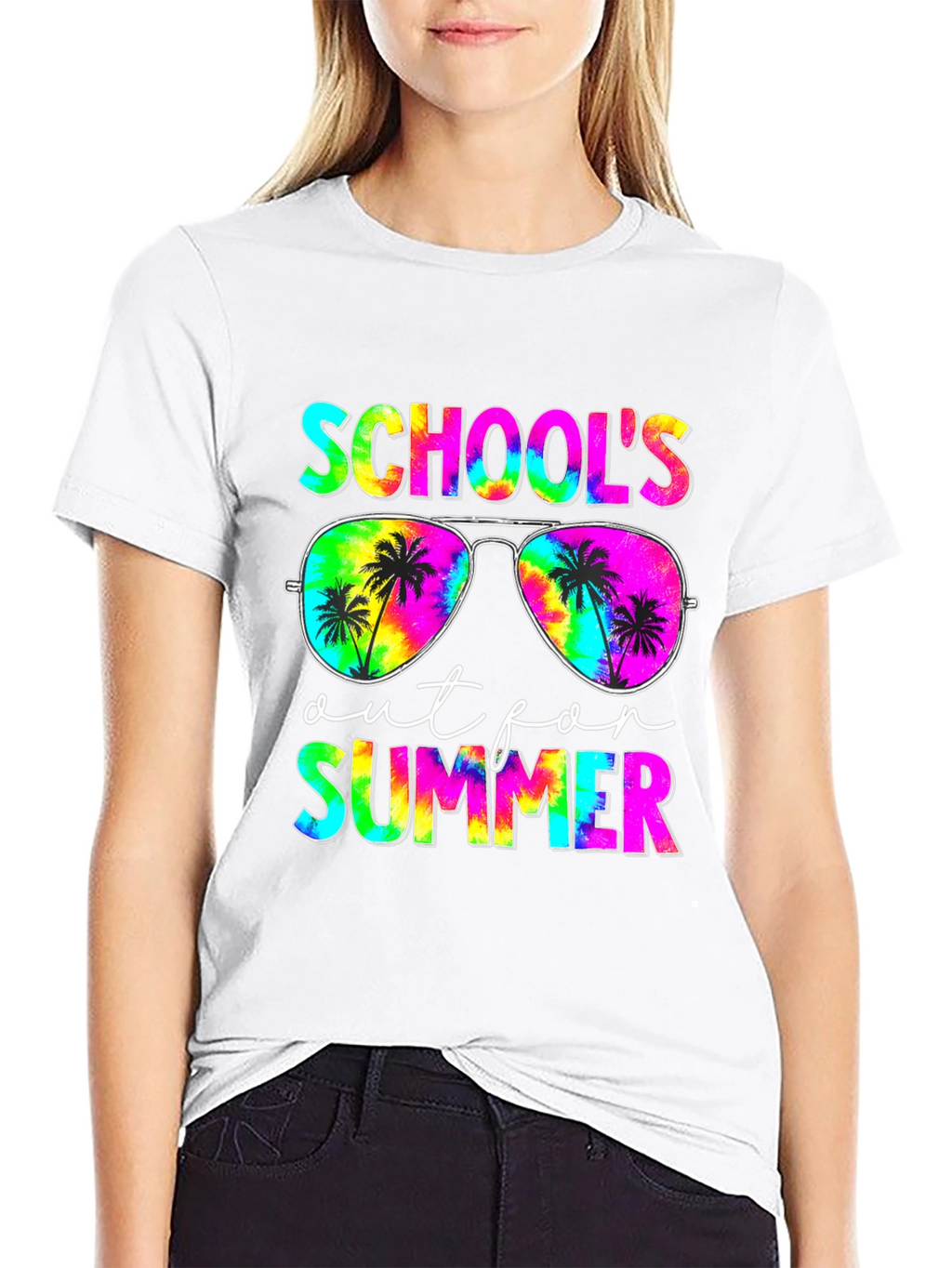 Schools Out For Summer Tie Dye Graphic T-Shirt