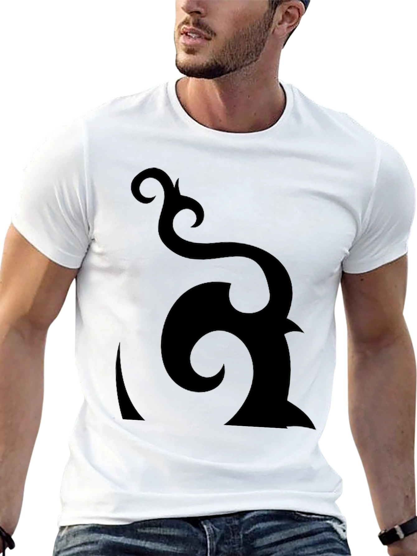 Abstract Graphic Black T-Shirt - Modern Design