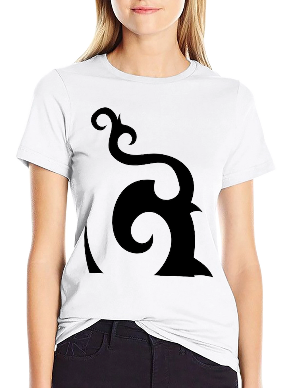 Abstract Graphic Black T-Shirt - Modern Design