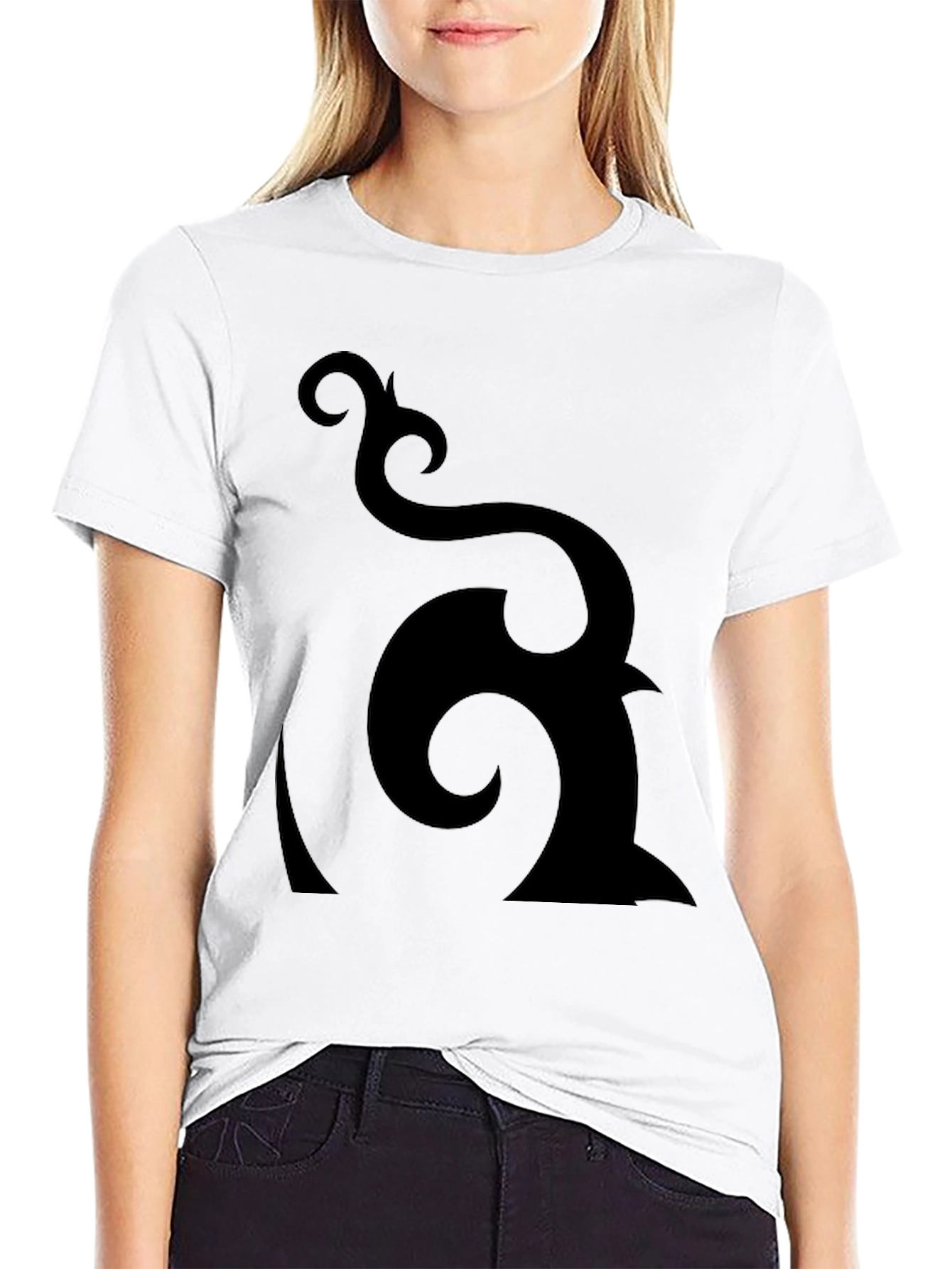 Abstract Graphic Black T-Shirt - Modern Design