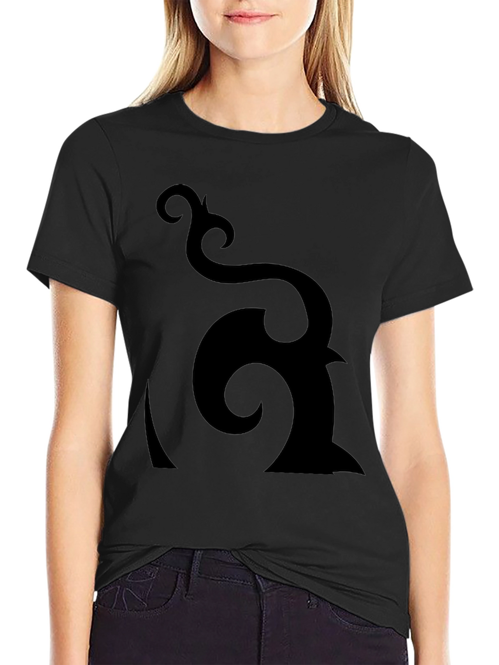 Abstract Graphic Black T-Shirt - Modern Design