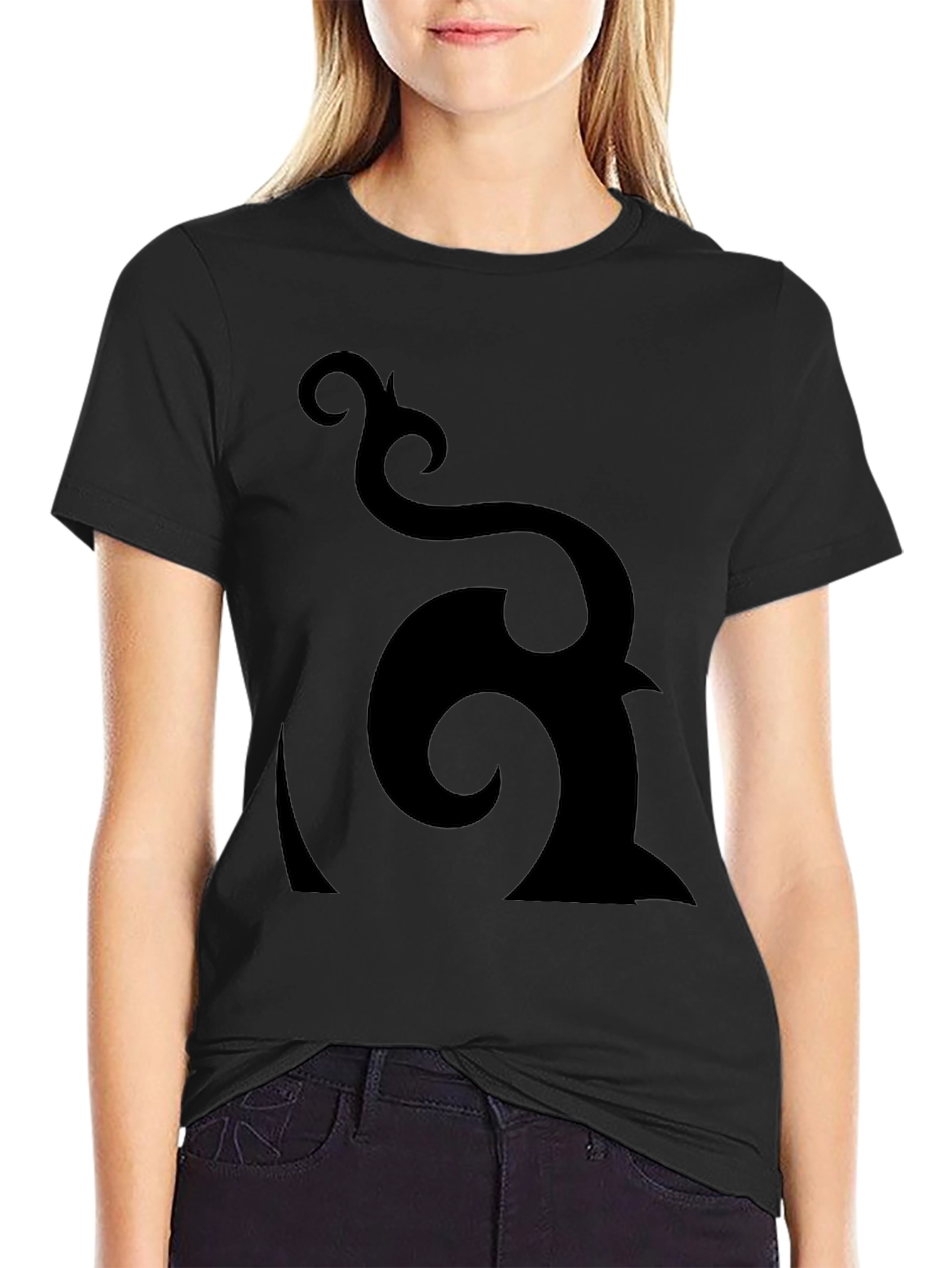 Abstract Graphic Black T-Shirt - Modern Design