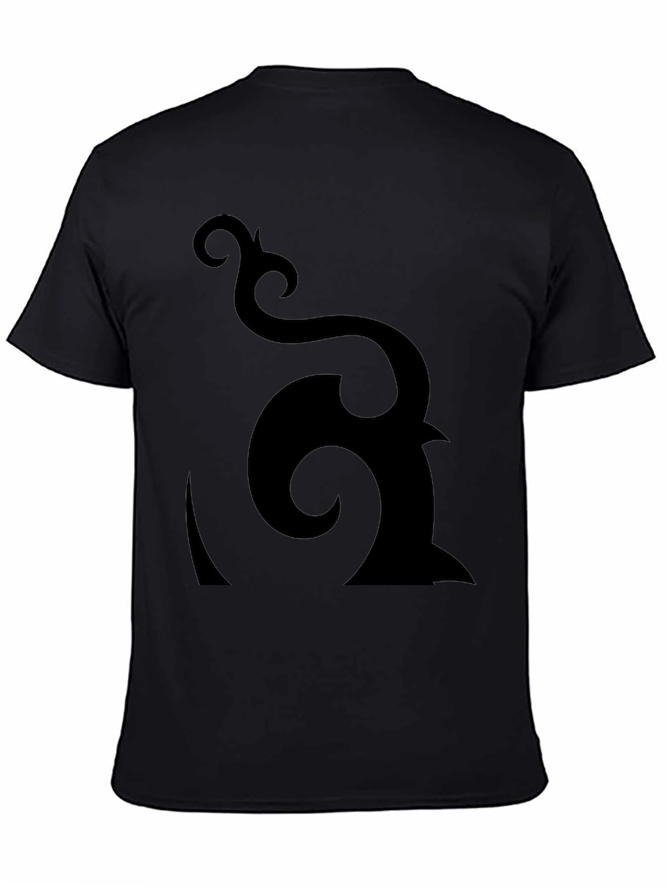 Abstract Graphic Black T-Shirt - Modern Design