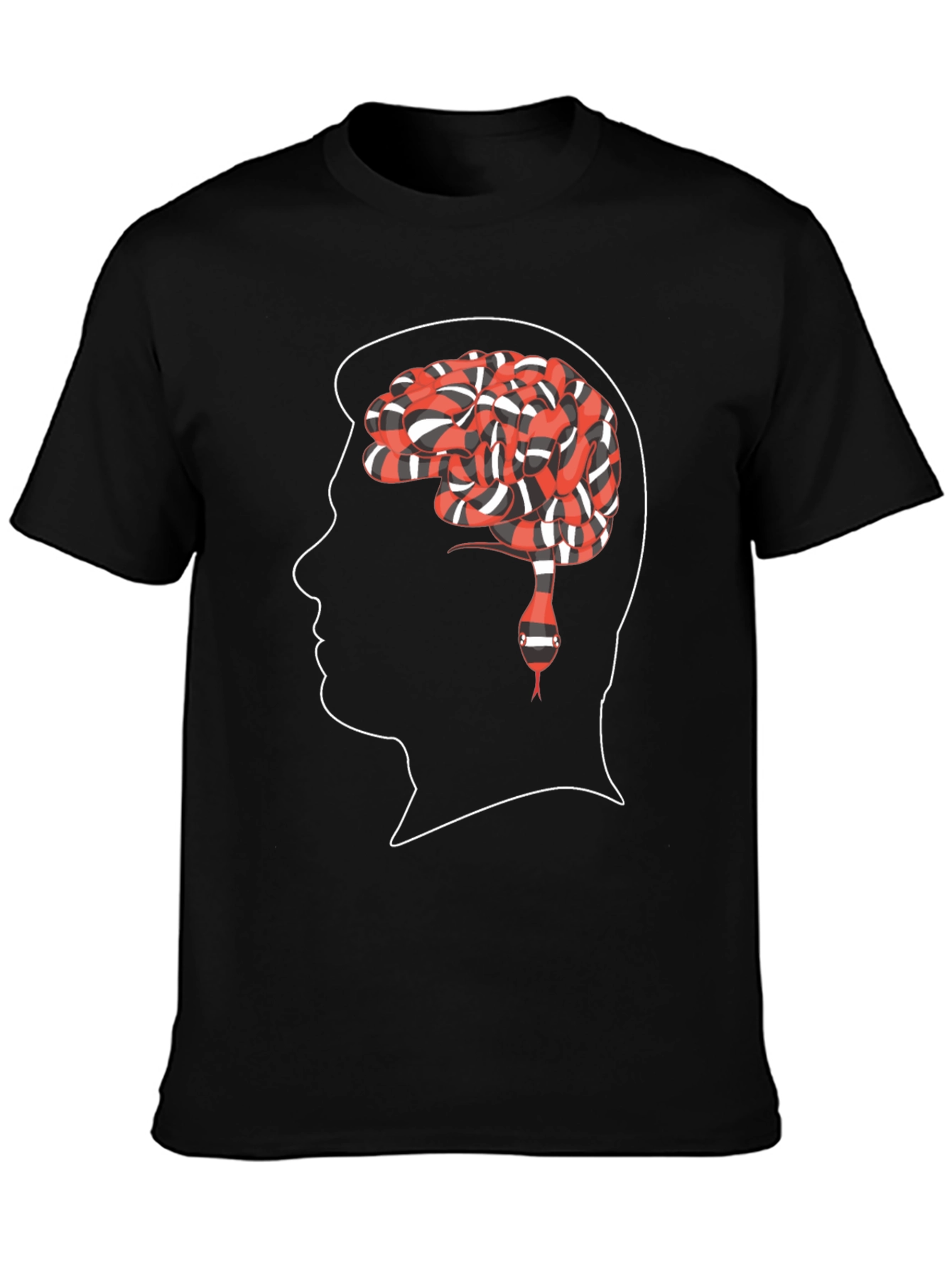 Brain Snake Tee - Mindful Reptile Graphic T-Shirt