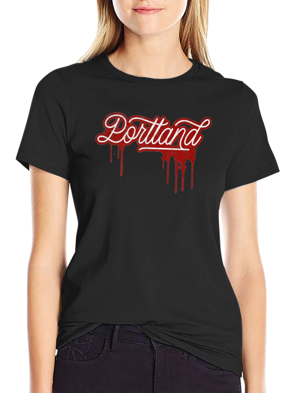 Portland Drip Graphic T-Shirt - Black