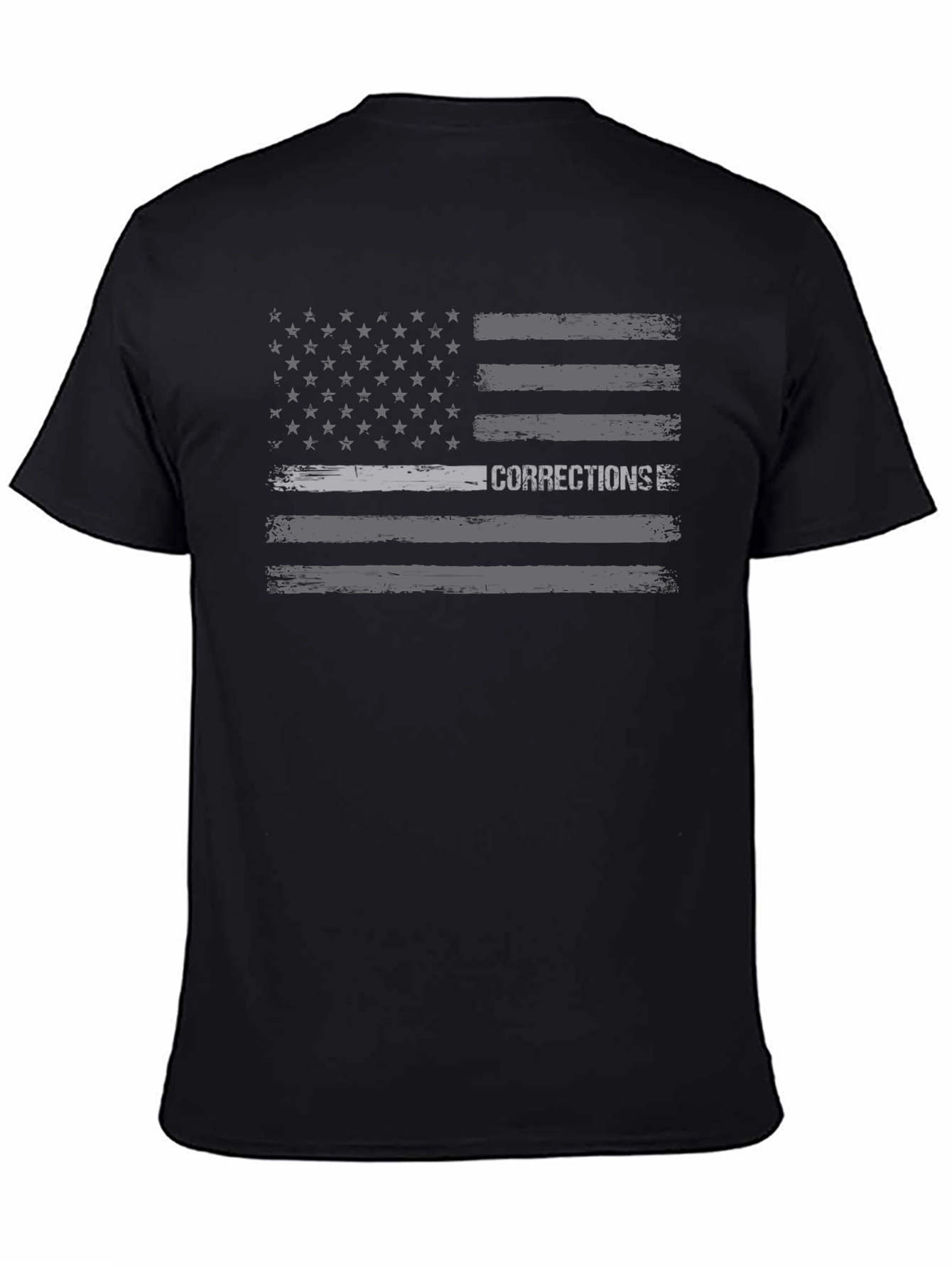 Corrections American Flag T-Shirt - Black