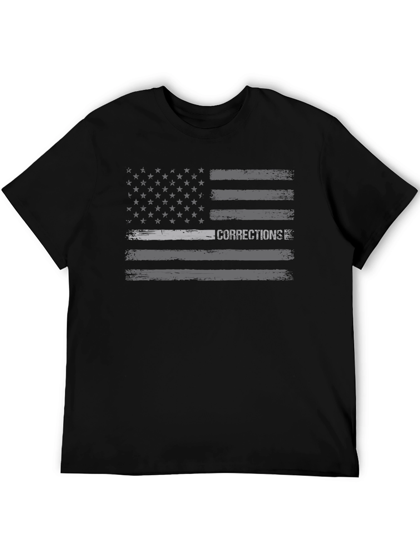 Corrections American Flag T-Shirt - Black