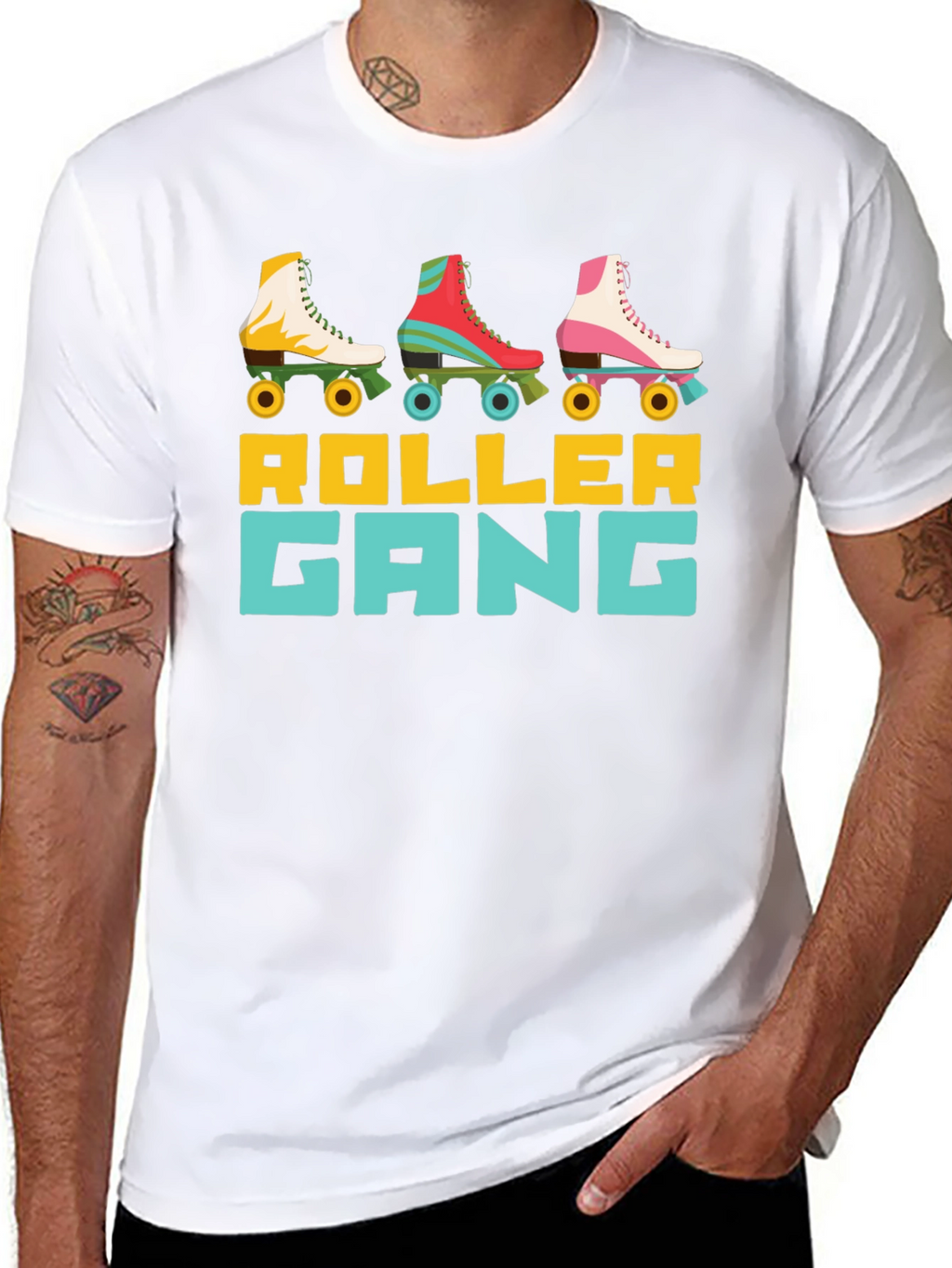 Retro Roller Gang T-Shirt - Skate Crew Apparel
