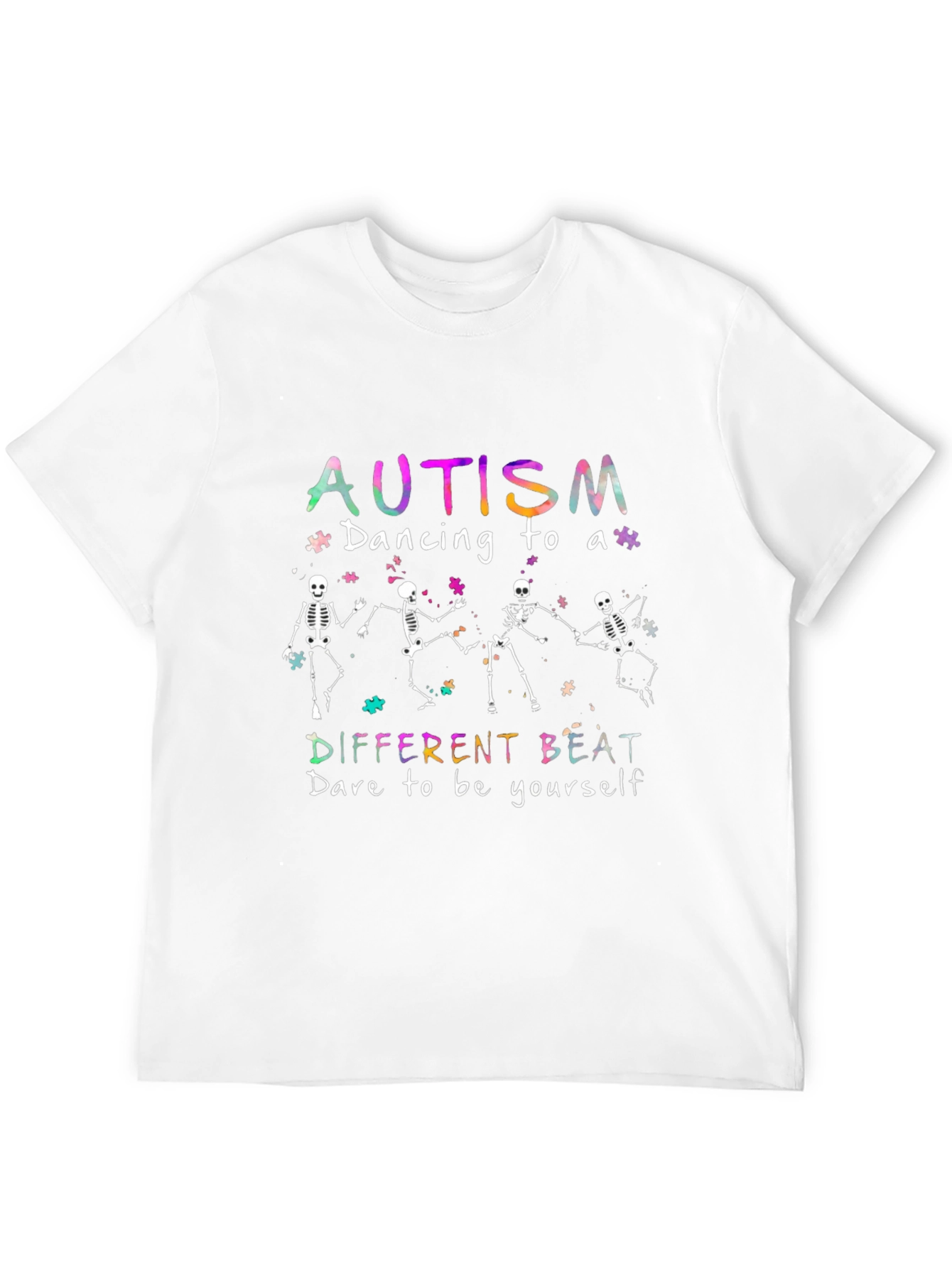Autism Awareness Skeleton Dancing T-Shirt