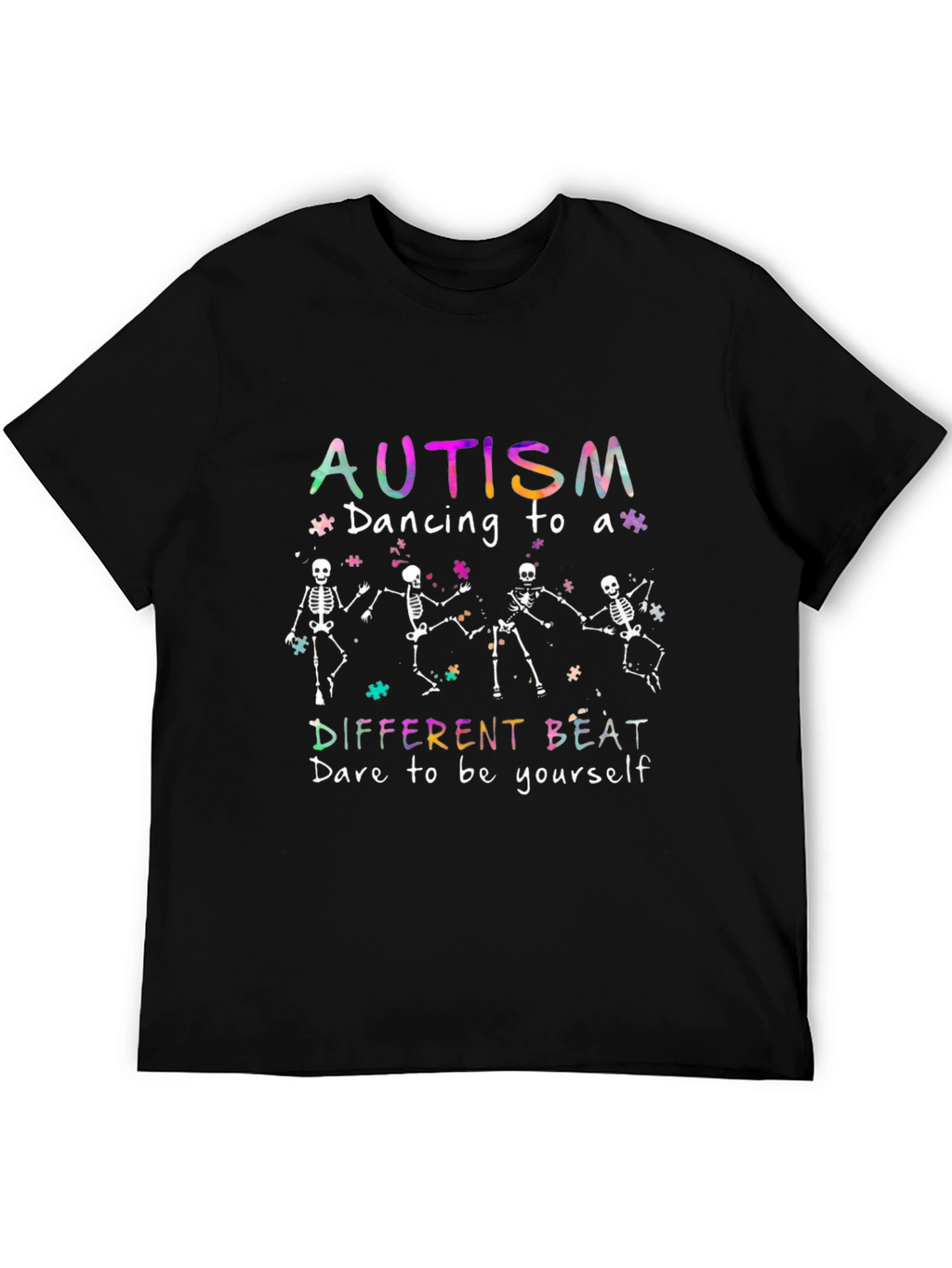 Autism Awareness Skeleton Dancing T-Shirt