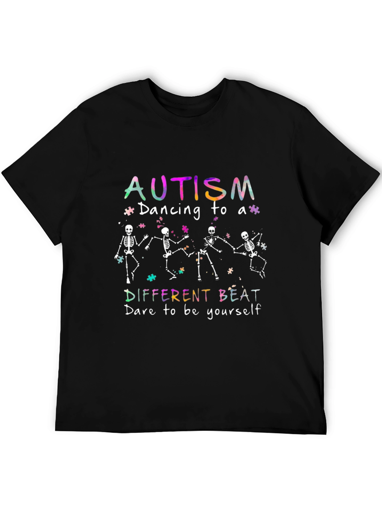 Autism Awareness Skeleton Dancing T-Shirt