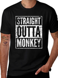 Straight Outta Monkey Graphic T-Shirt