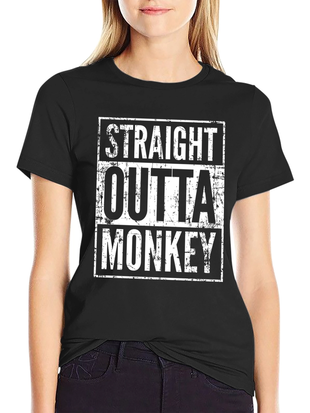 Straight Outta Monkey Graphic T-Shirt