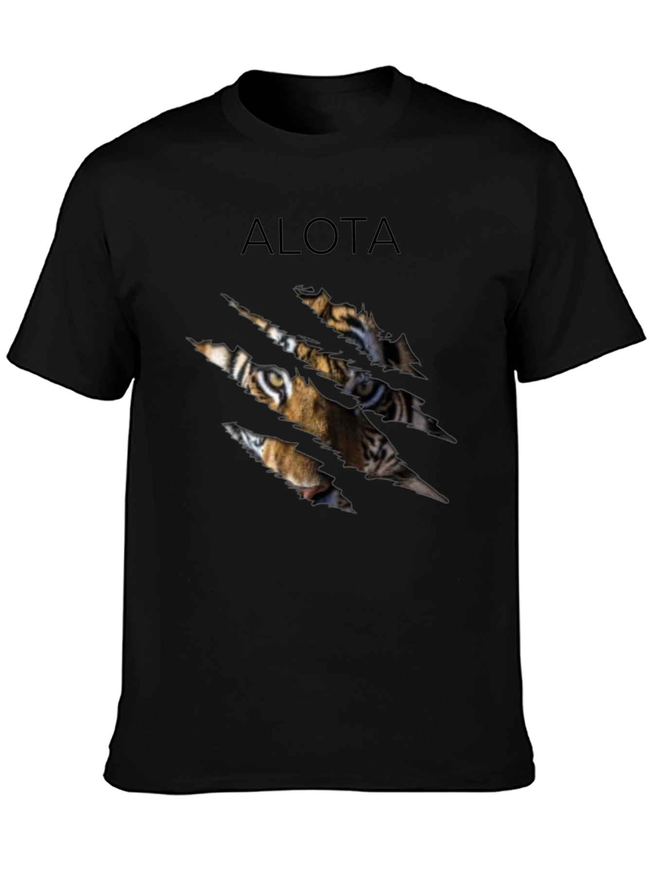 ALOTA Tiger Graphic Black T-Shirt