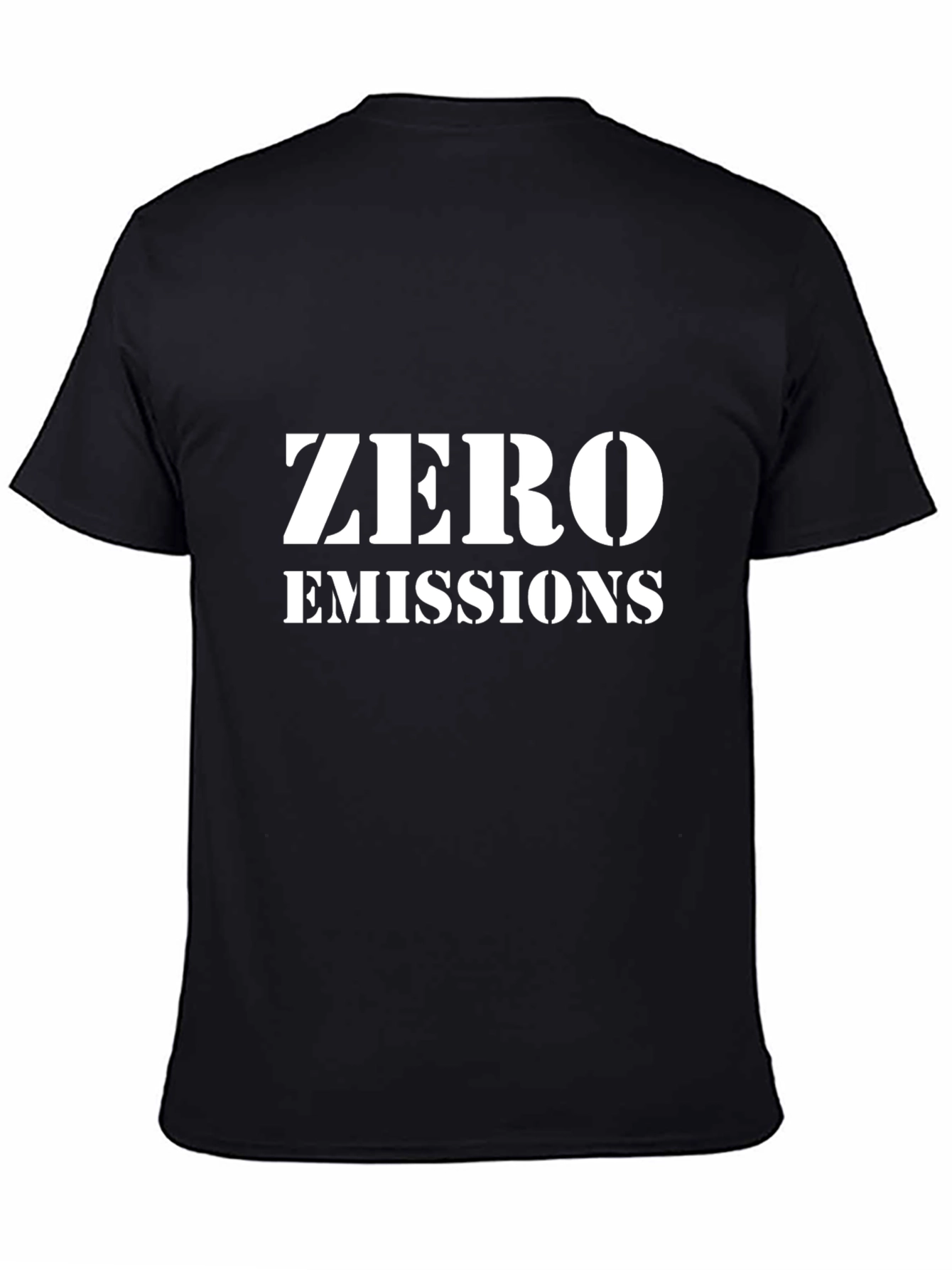 Zero Emissions Black T-Shirt - Eco-Friendly Fashion