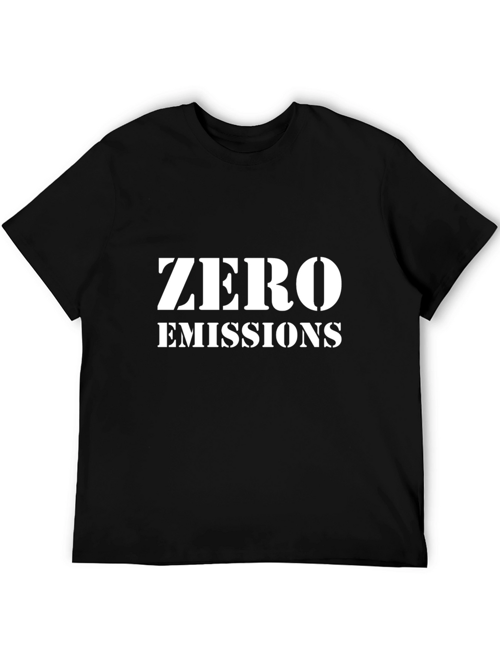 Zero Emissions Black T-Shirt - Eco-Friendly Fashion