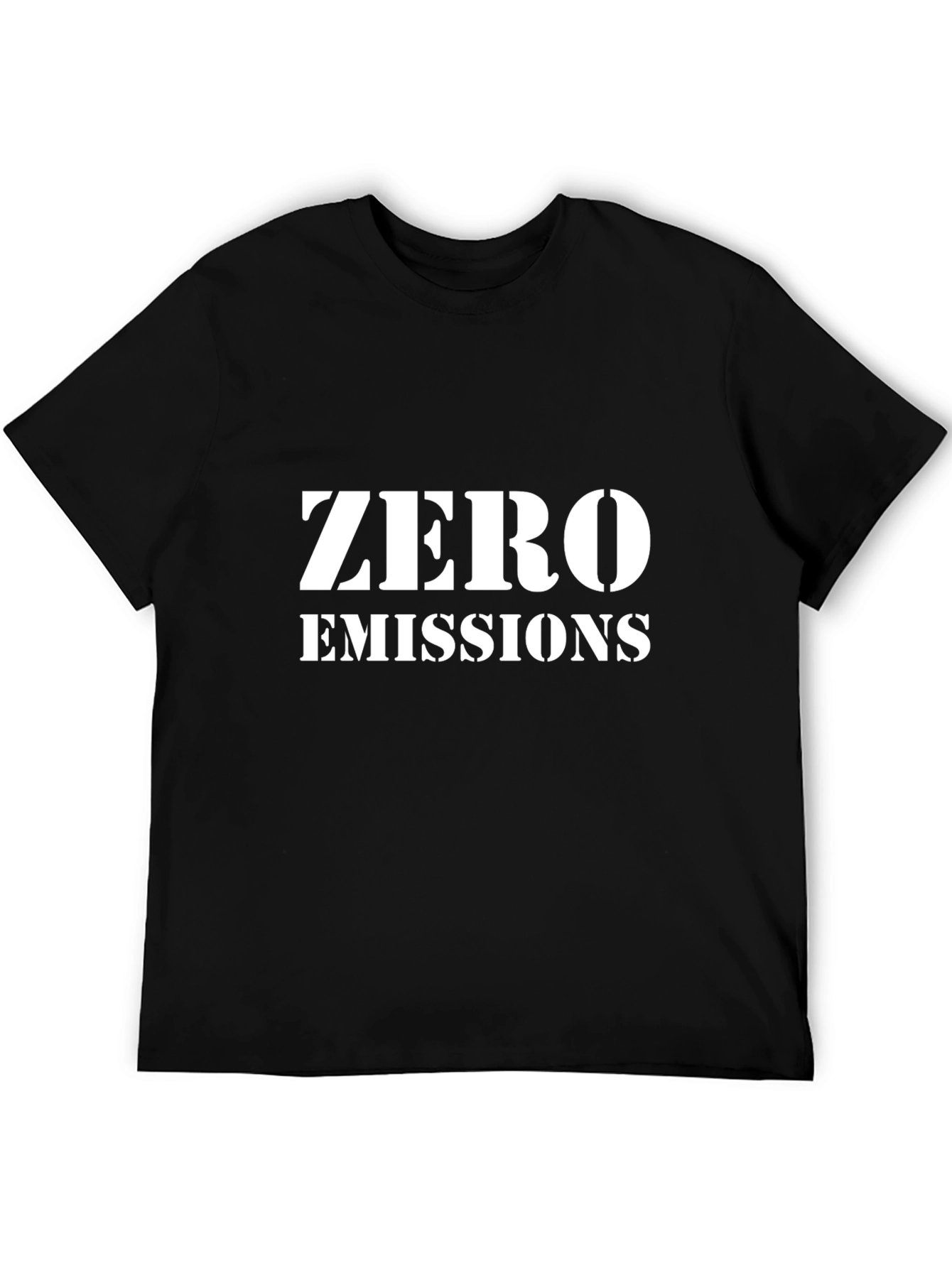 Zero Emissions Black T-Shirt - Eco-Friendly Fashion