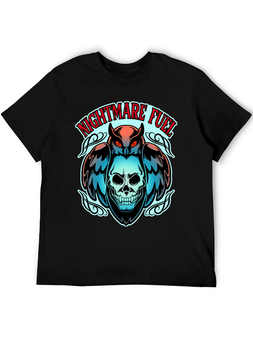 Nightmare Fuel Owl & Skull Graphic Tee