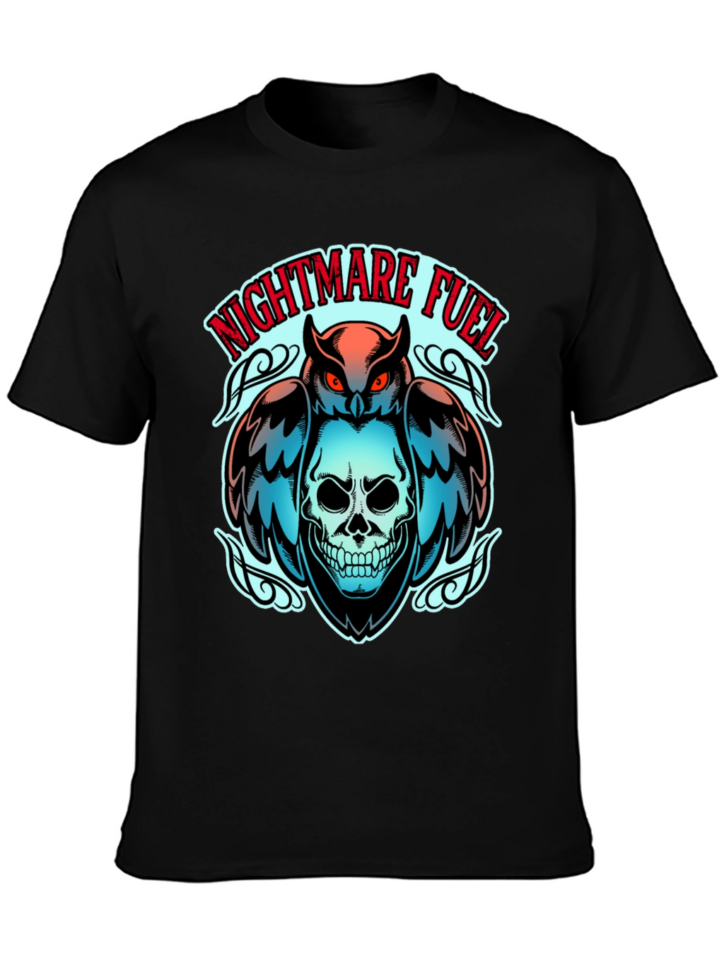 Nightmare Fuel Owl & Skull Graphic Tee