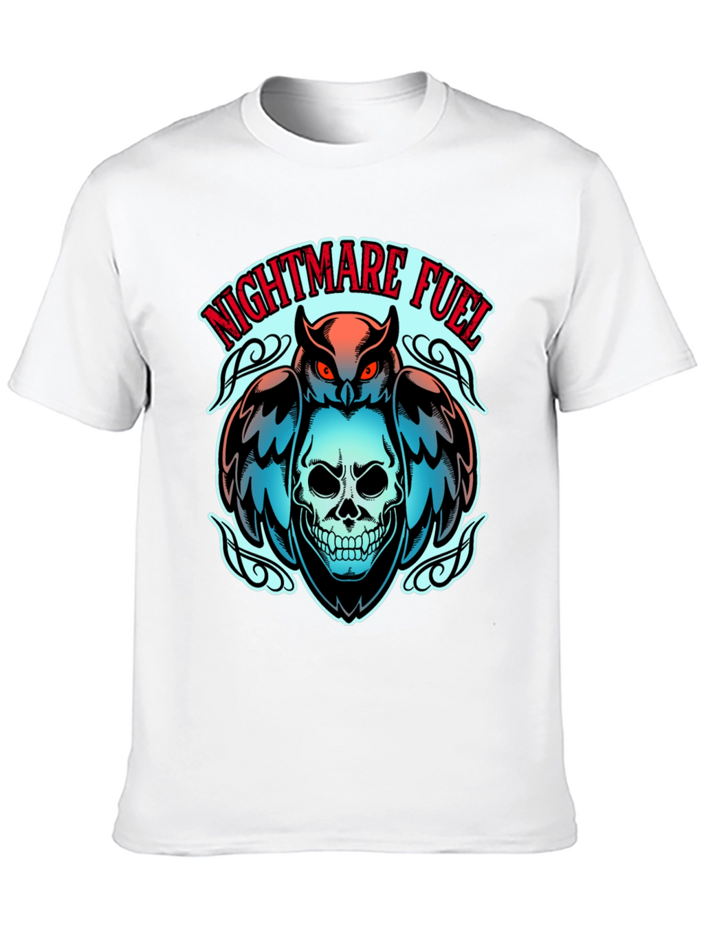 Nightmare Fuel Owl & Skull Graphic Tee