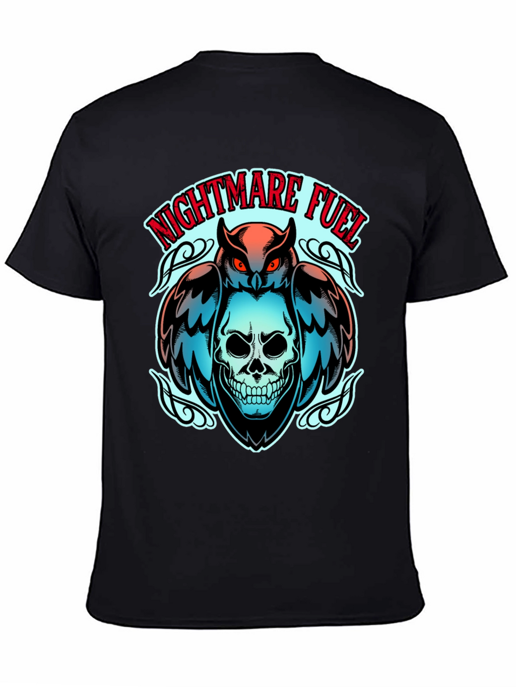 Nightmare Fuel Owl & Skull Graphic Tee
