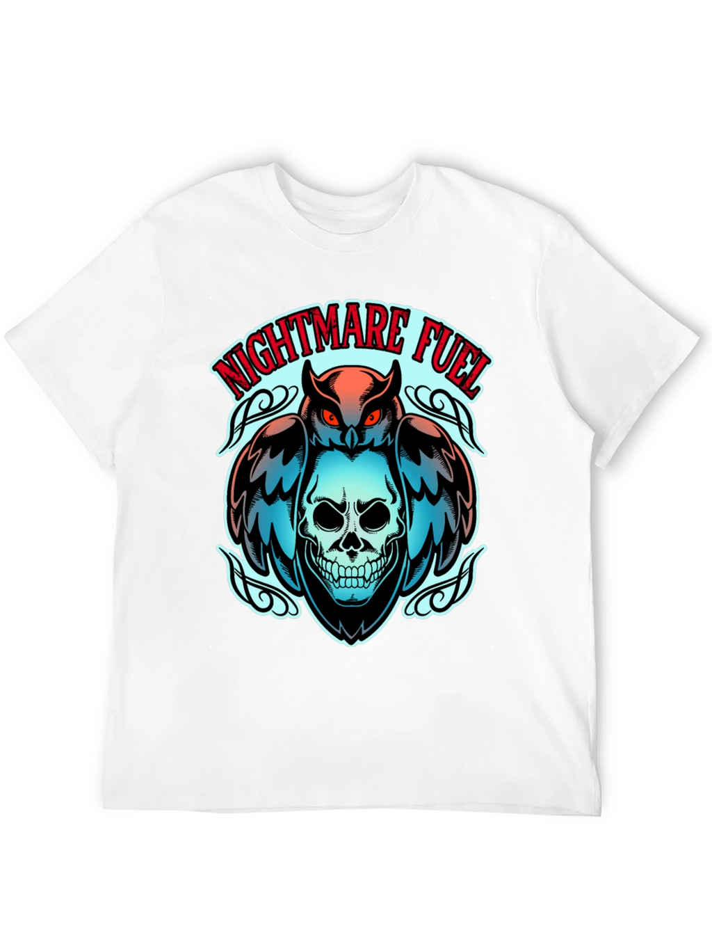 Nightmare Fuel Owl & Skull Graphic Tee