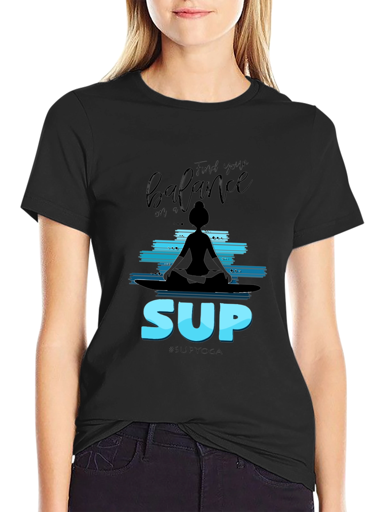 SUP Yoga Balance Tee - Stand Up Paddleboard Meditation Shirt