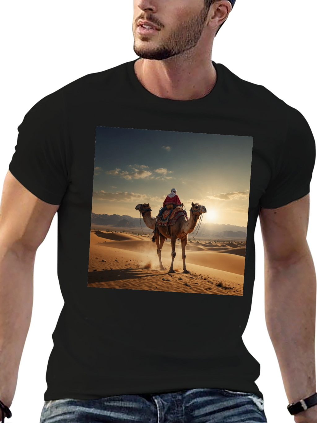 Camel Desert Graphic T-Shirt