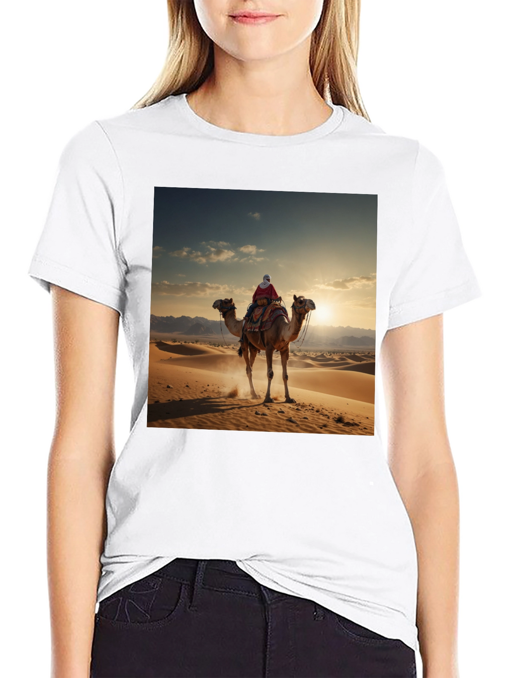 Camel Desert Graphic T-Shirt