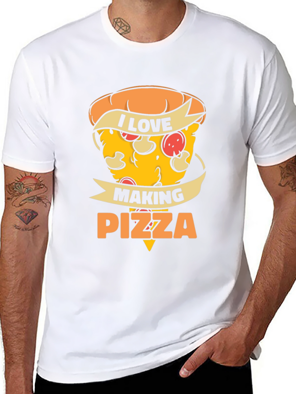 I Love Making Pizza T-Shirt - Black