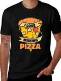 I Love Making Pizza T-Shirt - Black