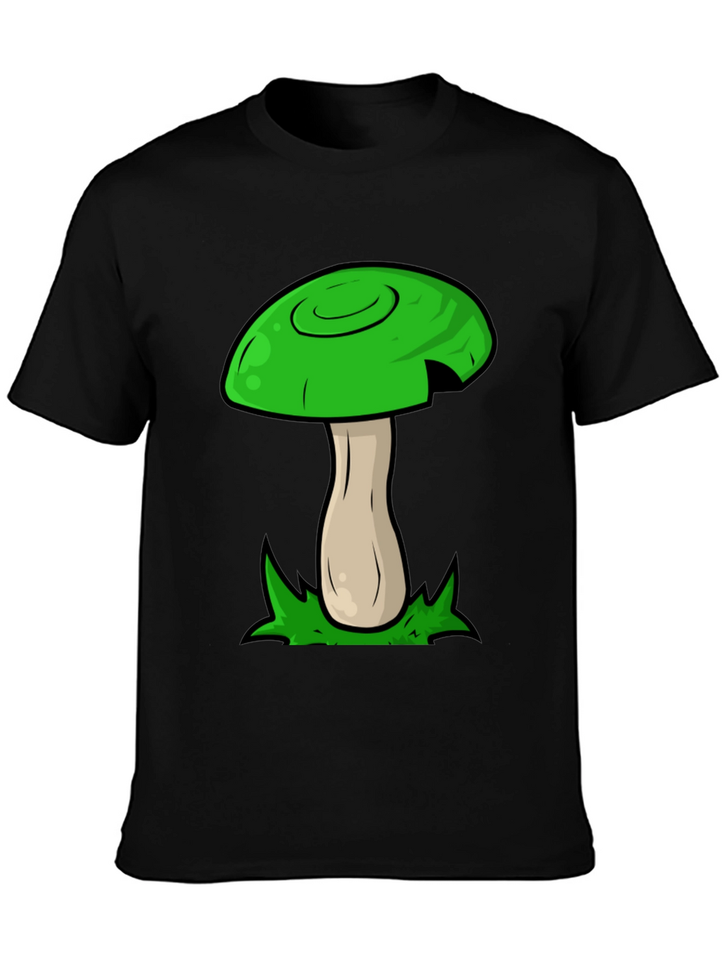 Mushroom Graphic Tee - Funky Green Design