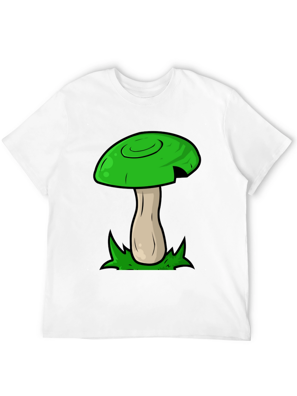 Mushroom Graphic Tee - Funky Green Design