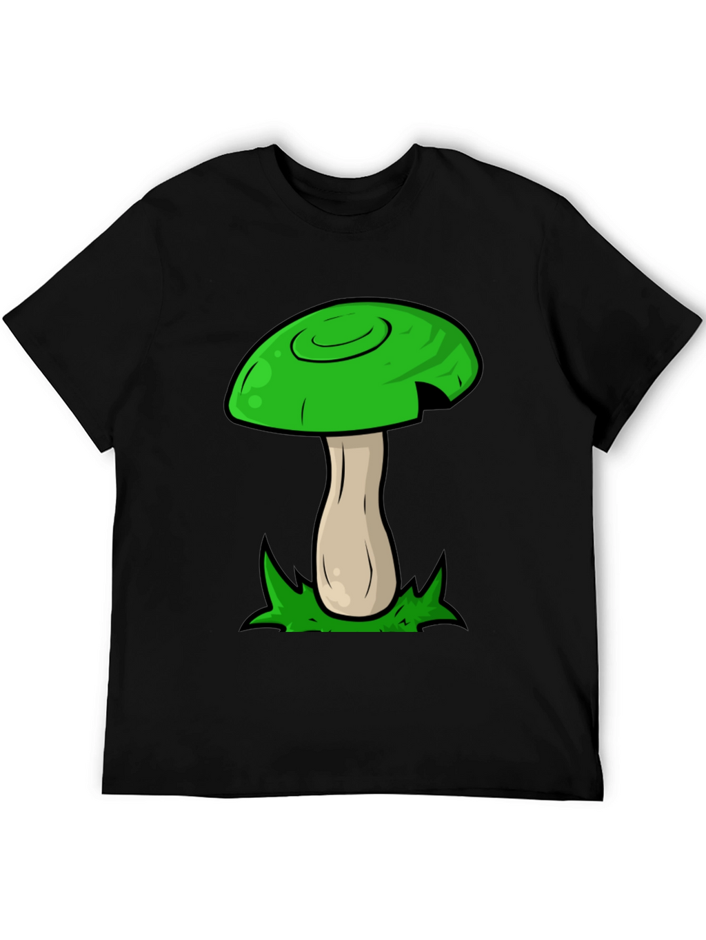 Mushroom Graphic Tee - Funky Green Design