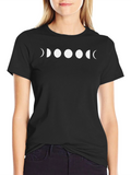 Lunar Phase T-Shirt - Celestial Black Tee