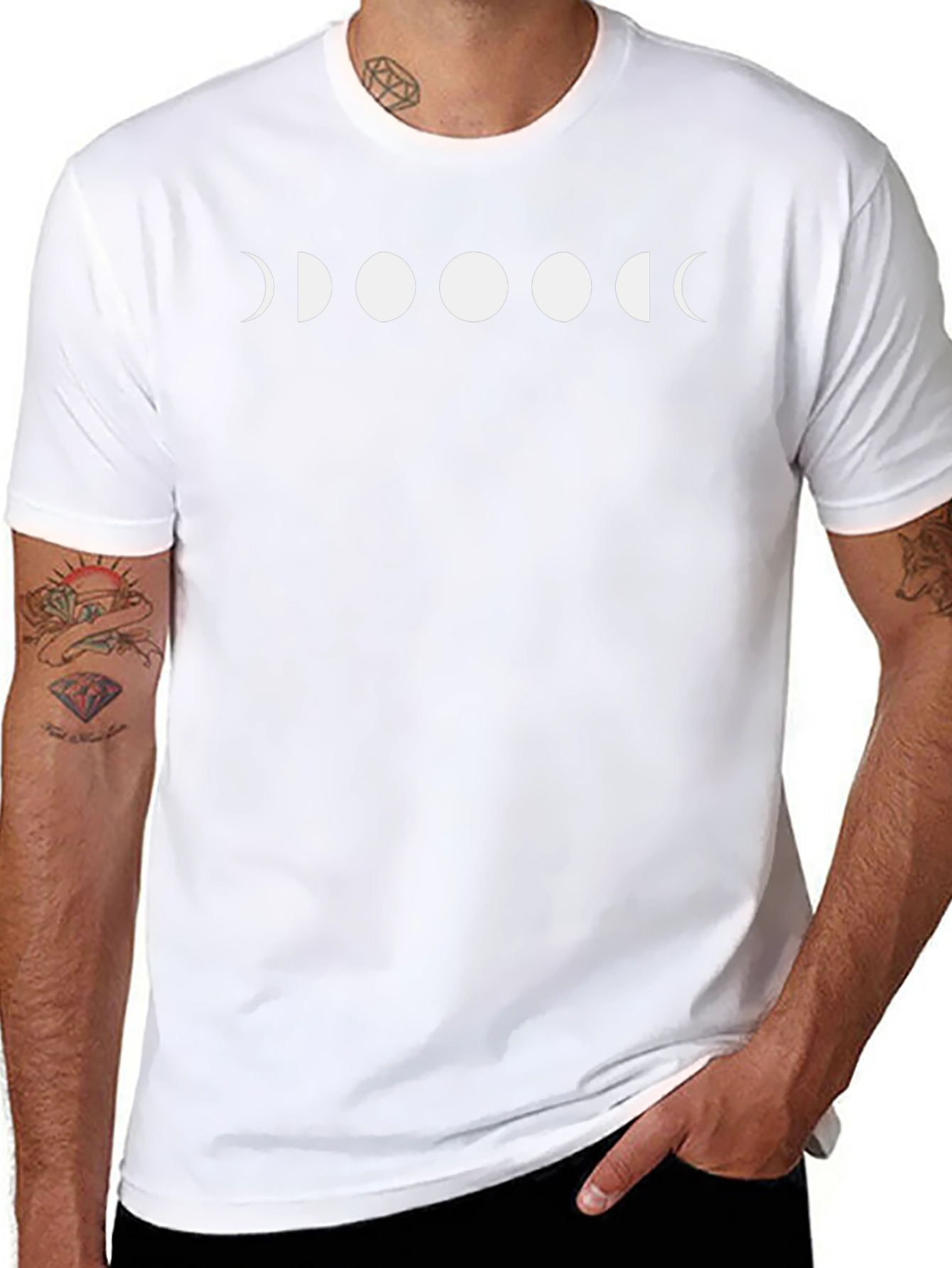 Lunar Phase T-Shirt - Celestial Black Tee