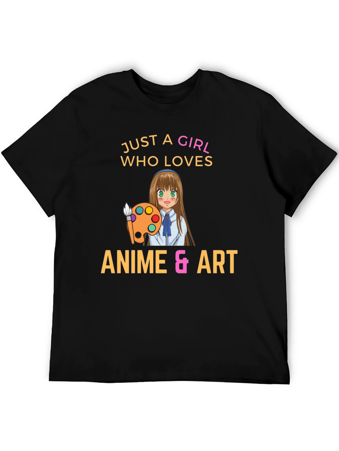 Anime & Art Lover T-Shirt - Girl Painter Design