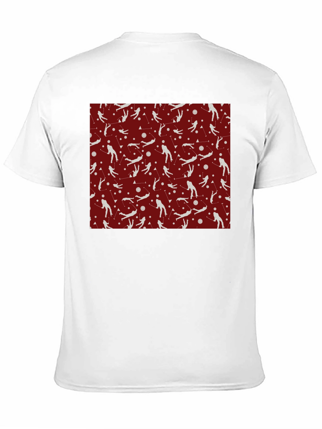 Ski Pattern T-Shirt - Sporty Crew Neck Tee