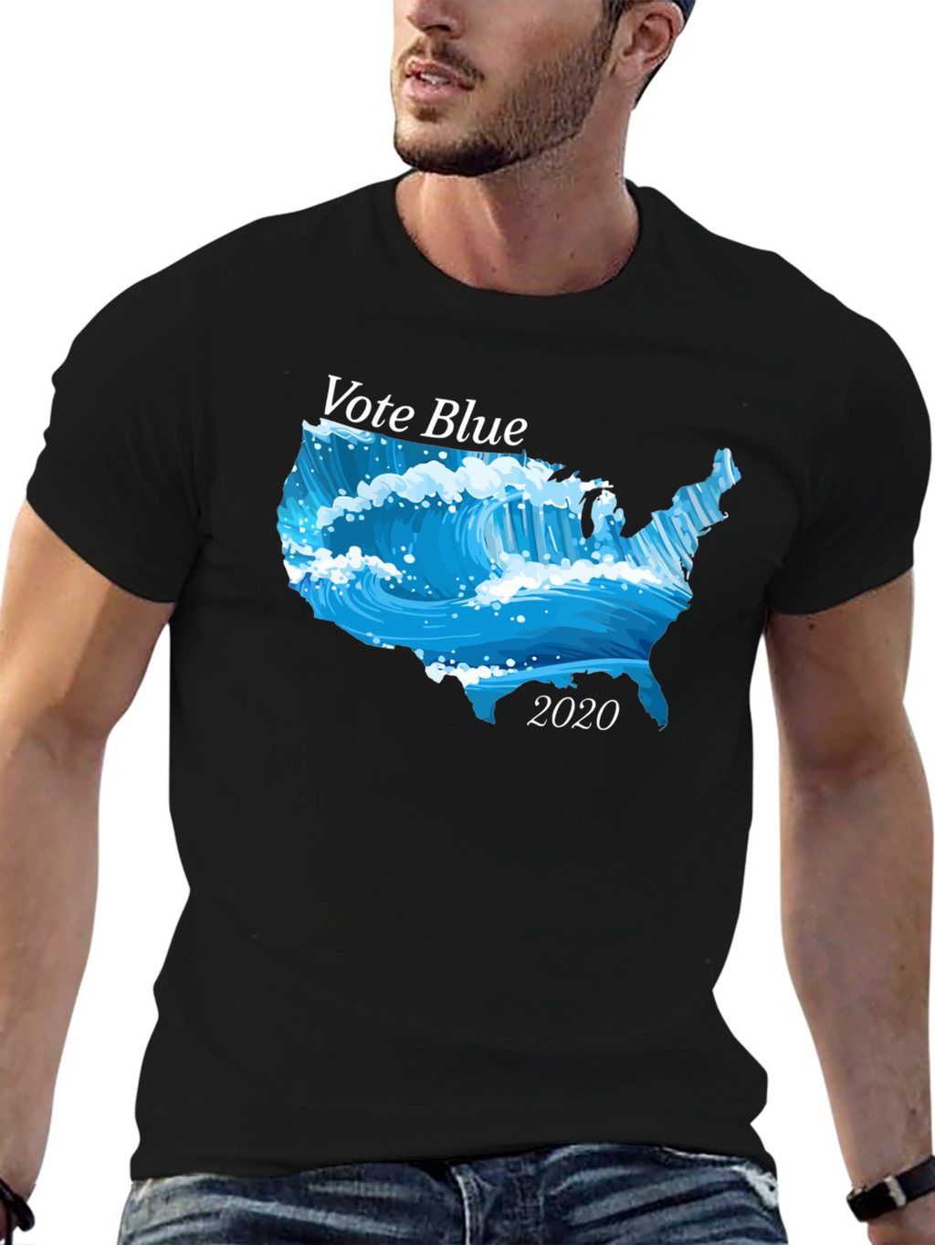 Vote Blue 2020 Wave USA T-Shirt