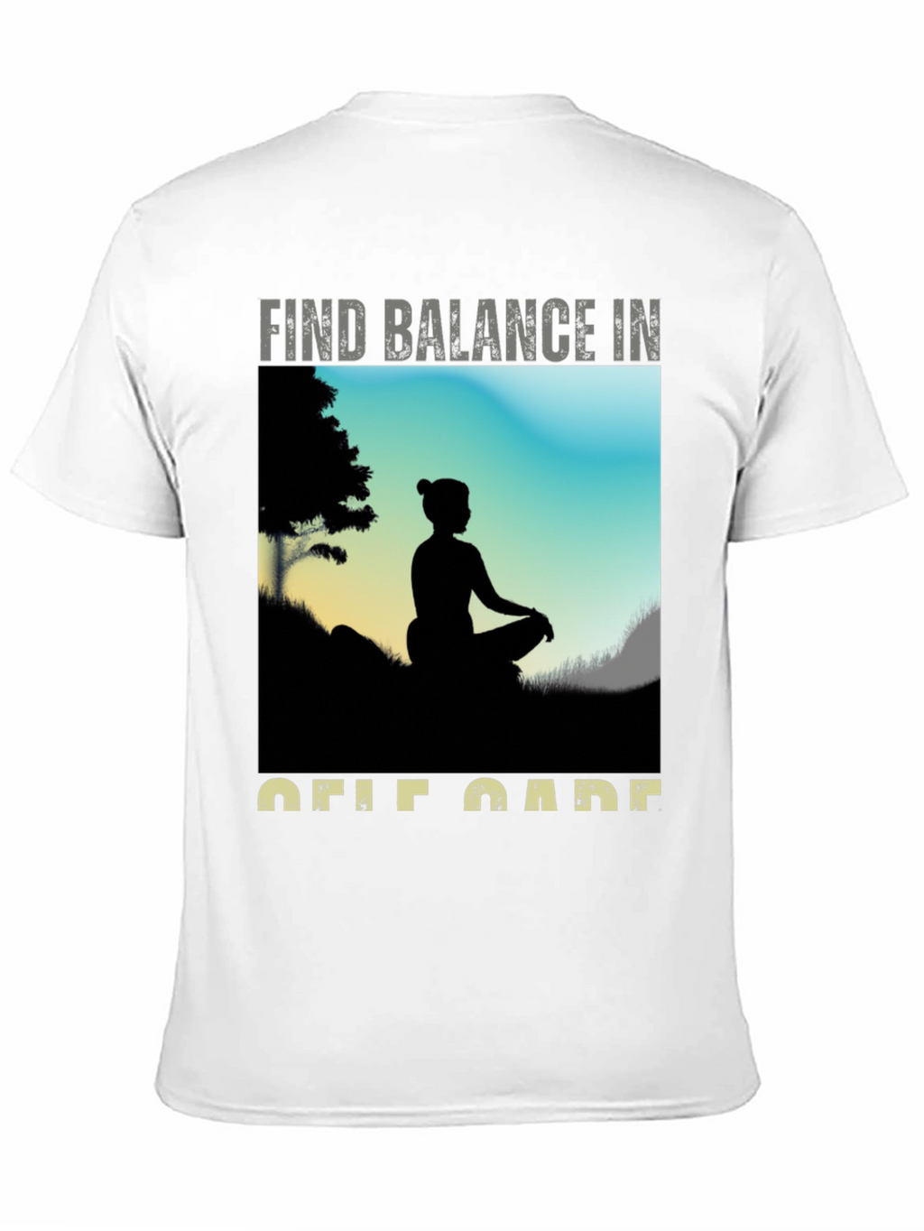 Balance & Self-Care Black Graphic Tee