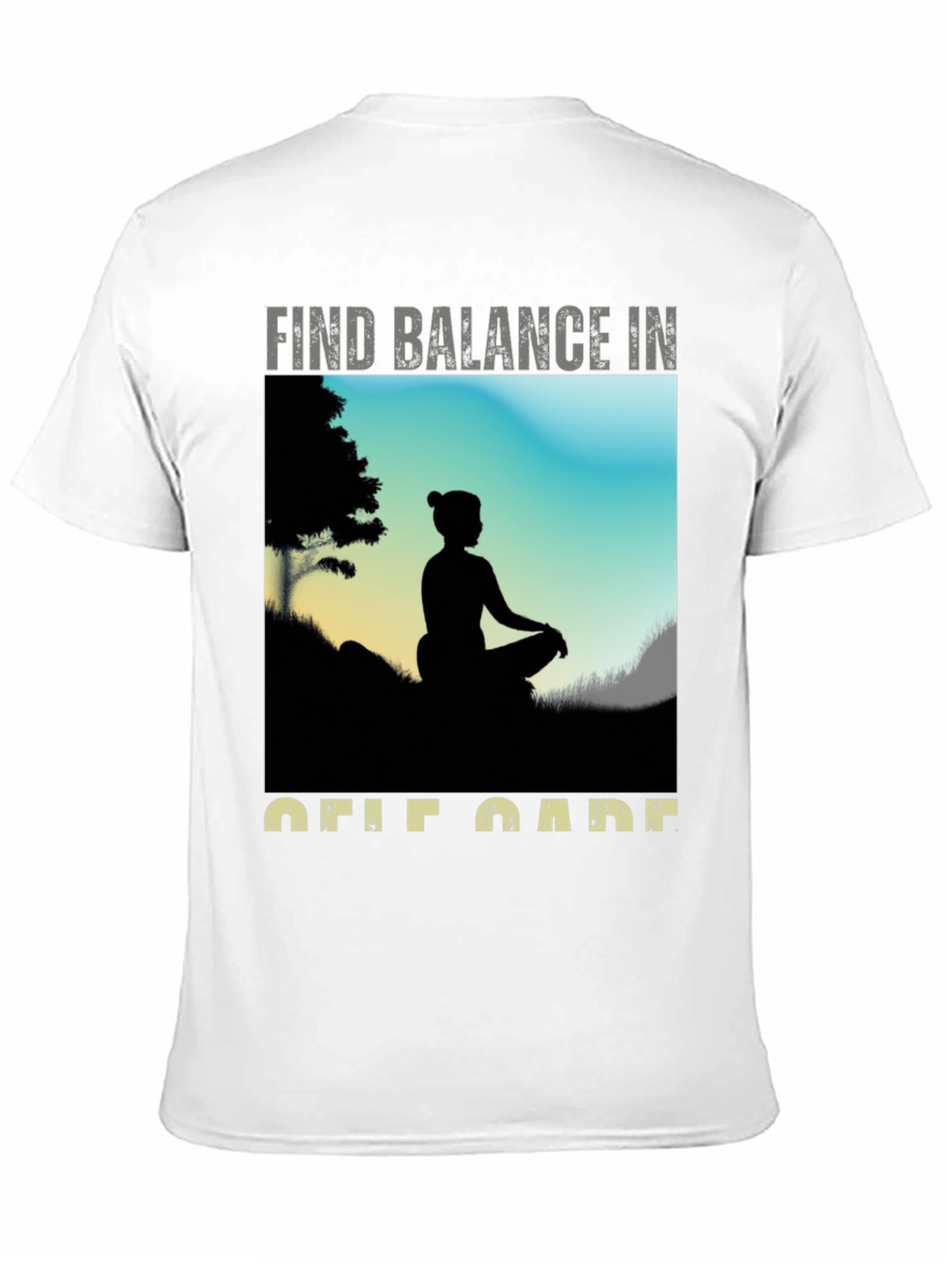 Balance & Self-Care Black Graphic Tee
