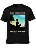 Balance & Self-Care Black Graphic Tee