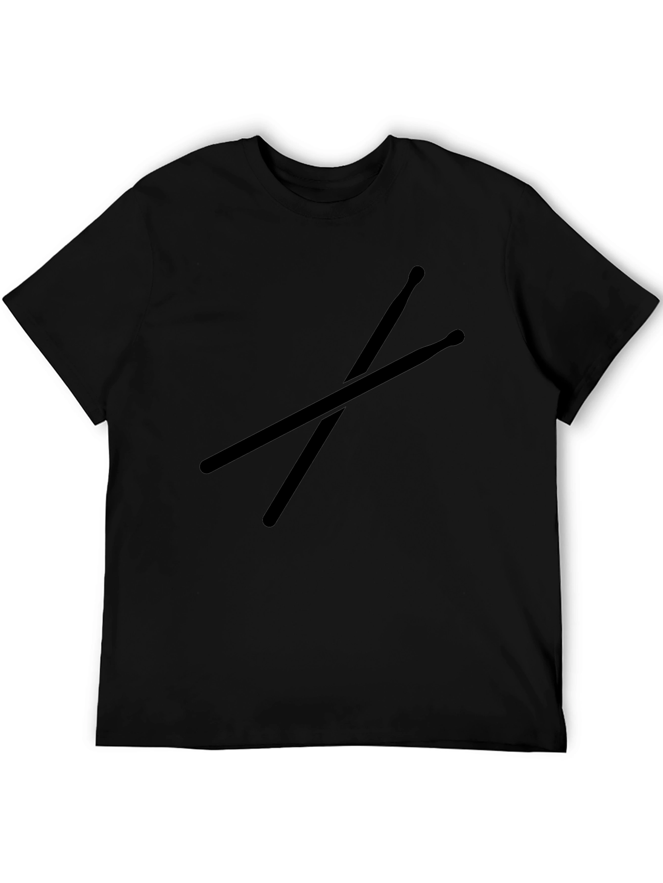 Black Drumsticks Graphic Tee - Music Lover Shirt
