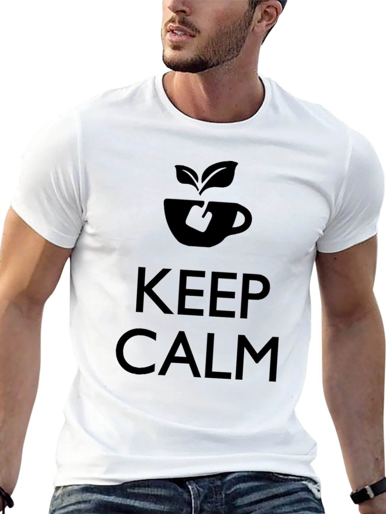 Keep Calm and Drink Tea Black T-Shirt
