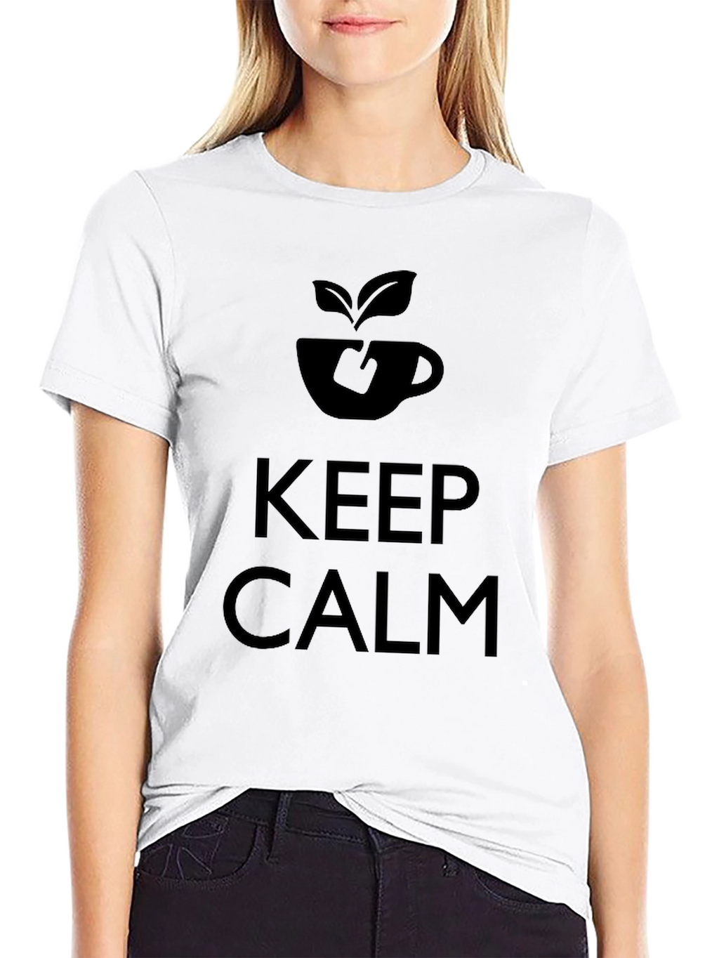 Keep Calm and Drink Tea Black T-Shirt