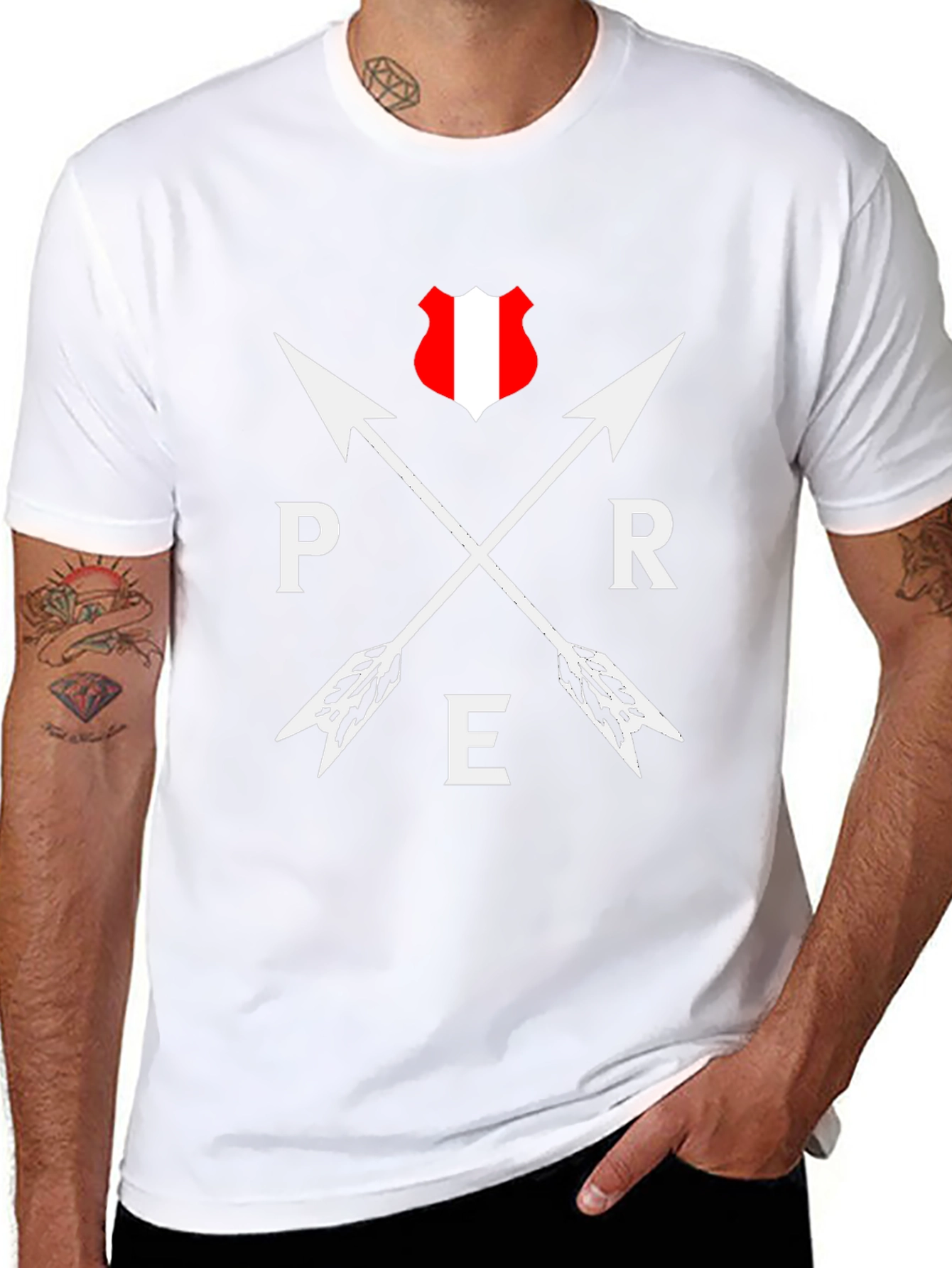Peru Arrow T-Shirt - Black Graphic Tee