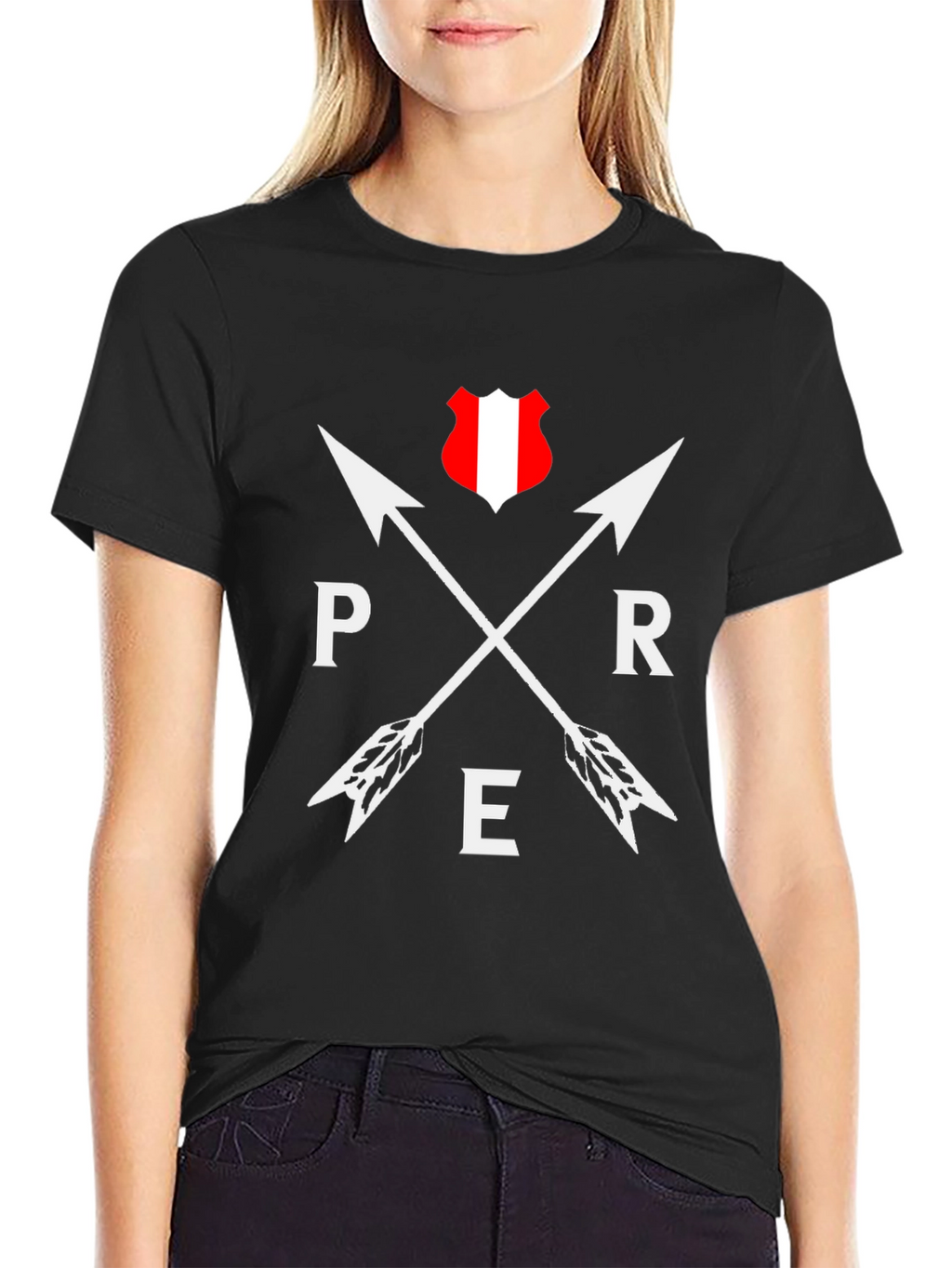Peru Arrow T-Shirt - Black Graphic Tee